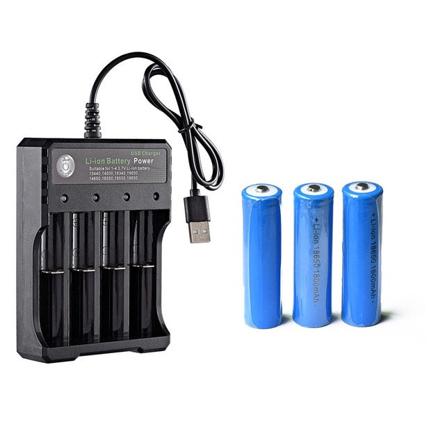 3 PCS 18650 Batteries and USB Charger for NightPal™ Night Vision