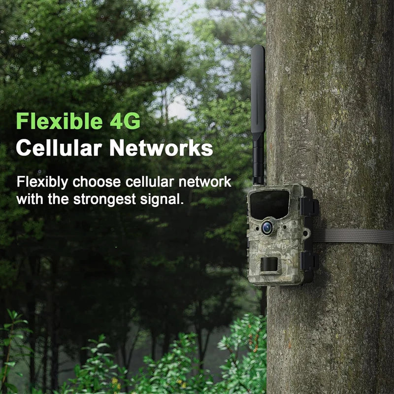 NightPal™ -Crystal Cam II - 4G LTE 24MP Cellular Trail Cameras IR Night Vision Waterproof IP66