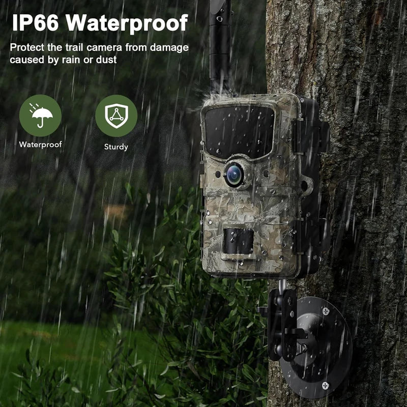 NightPal™ -Crystal Cam II - 4G LTE 24MP Cellular Trail Cameras IR Night Vision Waterproof IP66