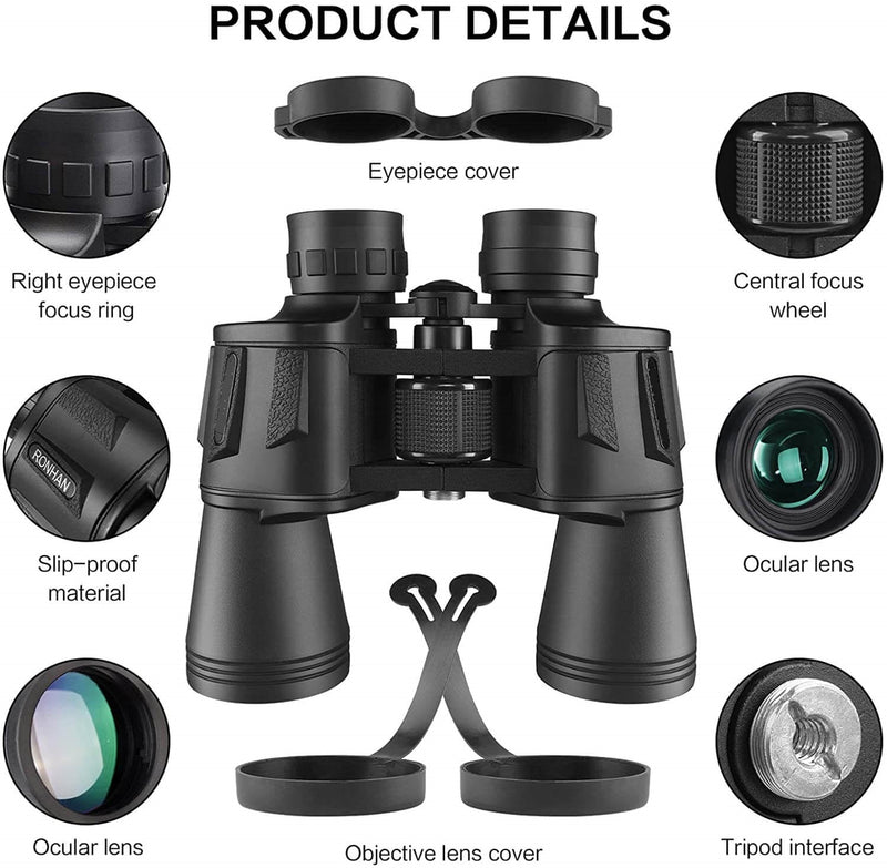 20 x 50 High Power Military Binoculars for Adults Bird Watching and Travel
