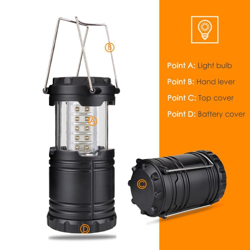 Mini Portable LED  Lantern Tent Light Stretch Outdoor