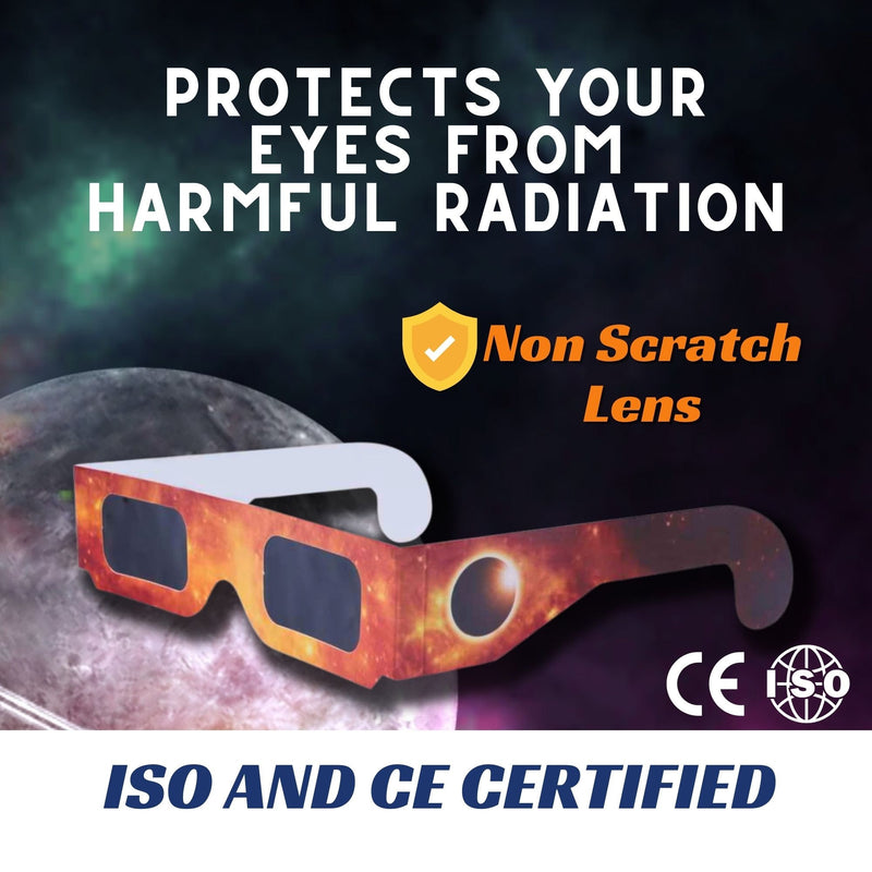 NightPal Optic - Solar Eclipse Glasses with ISO &amp; CE Certified, Eclipse 2024